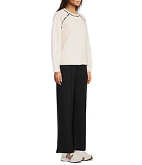 Kinesis Rib Waist Wide Leg French Terry Pants