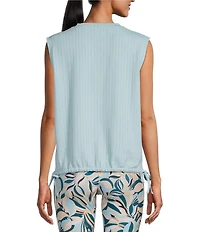 Kinesis Sleeveless Split Neck Top