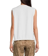 Kinesis Sleeveless Split Neck Top