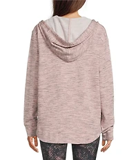 Kinesis Solid Split Neck Long Sleeve Hoodie