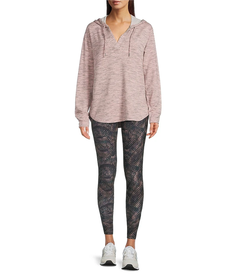 Kinesis Solid Split Neck Long Sleeve Hoodie