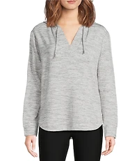 Kinesis Solid Split Neck Long Sleeve Hoodie