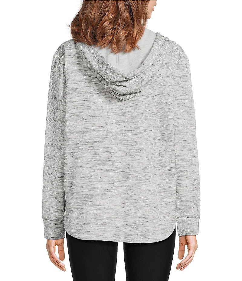 Kinesis Solid Split Neck Long Sleeve Hoodie