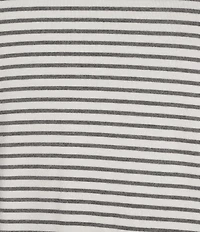 Kinesis Stripe Print Crew Neck Short Sleeve Ruched Detail Tee
