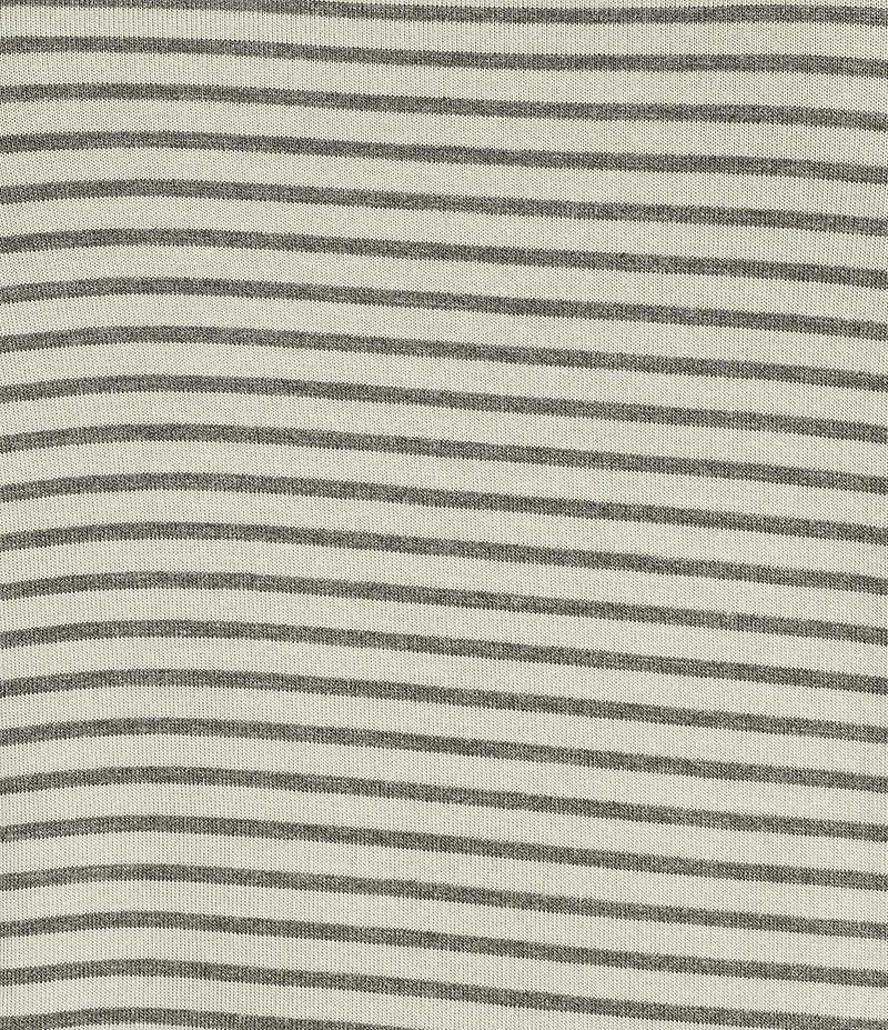 Kinesis Stripe Print Crew Neck Short Sleeve Ruched Detail Tee