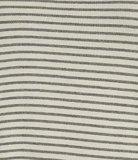 Kinesis Stripe Print Crew Neck Short Sleeve Ruched Detail Tee