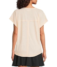 Kinesis V-Neck Raw Edge Dolman Tee