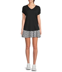 Kinesis V-Neck Raw Edge Dolman Tee