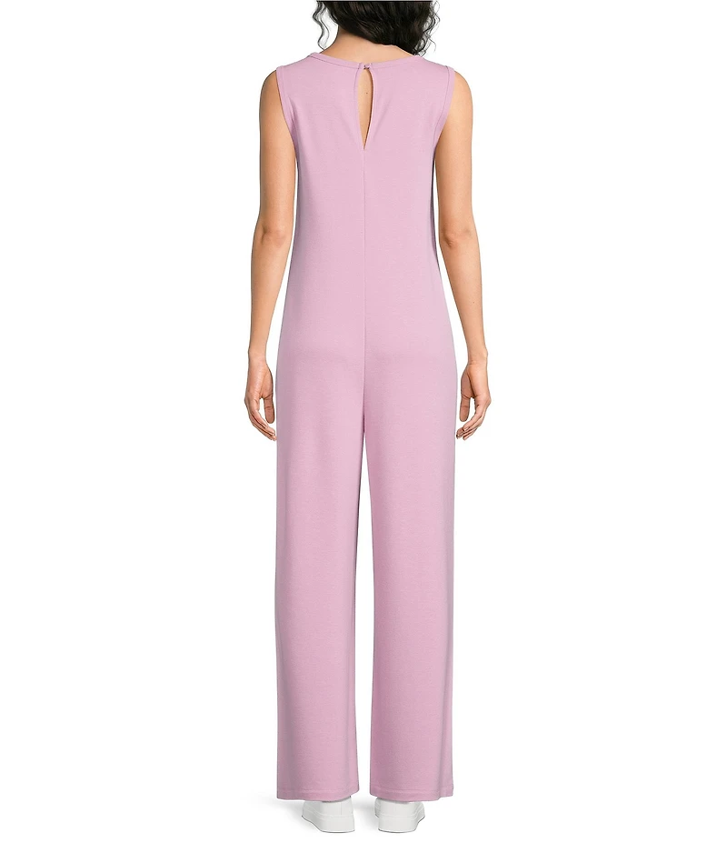 Kinesis V-Neck Sleeveless Wide Leg Jumpsuit