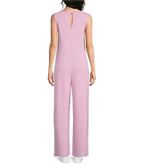 Kinesis V-Neck Sleeveless Wide Leg Jumpsuit