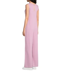Kinesis V-Neck Sleeveless Wide Leg Jumpsuit