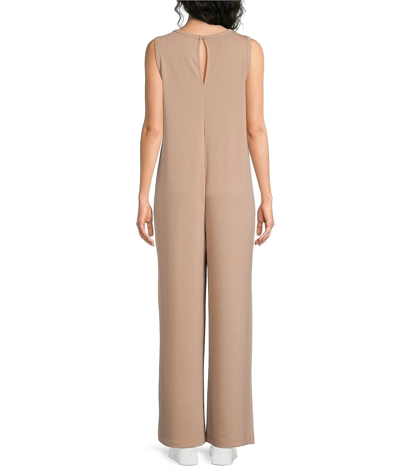 Kinesis V-Neck Sleeveless Wide Leg Jumpsuit