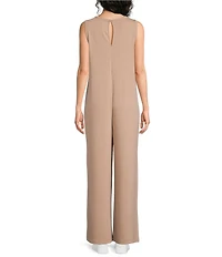 Kinesis V-Neck Sleeveless Wide Leg Jumpsuit