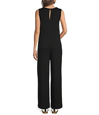 Kinesis V-Neck Sleeveless Wide Leg Jumpsuit