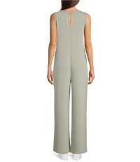 Kinesis V-Neck Sleeveless Wide Leg Jumpsuit