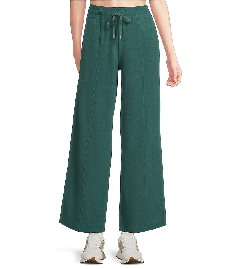 Kinesis Velour Knit Elastic Waist Wide Leg Coordinating Pants