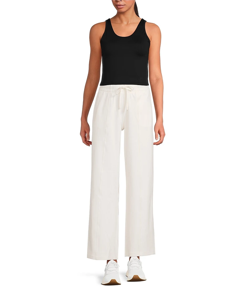 Kinesis Velour Knit Elastic Waist Wide Leg Coordinating Pants