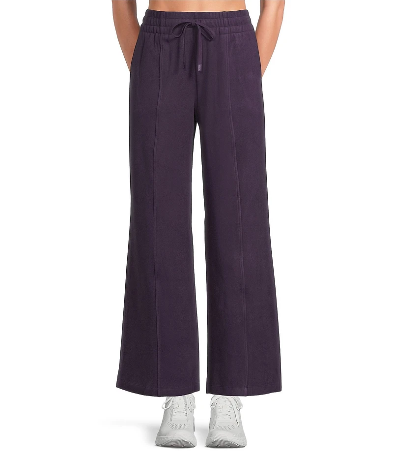 Kinesis Velour Knit Elastic Waist Wide Leg Coordinating Pants