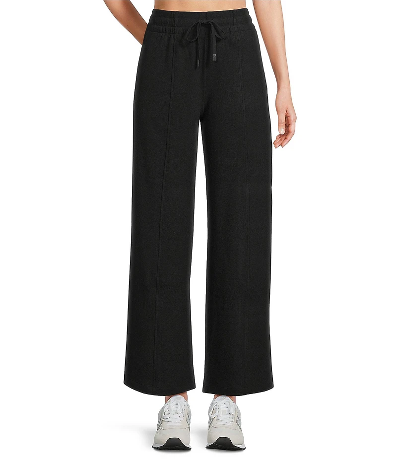 Kinesis Velour Knit Elastic Waist Wide Leg Coordinating Pants