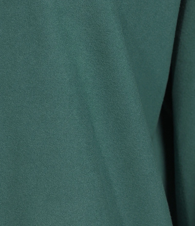 Kinesis Velour Knit Funnel Neck Long Adjustable Sleeve Coordinating Pullover