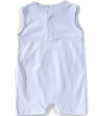 Kissy Kissy Baby Boy Pima Cotton Sleeveless Golf Championship Stripe Shortall