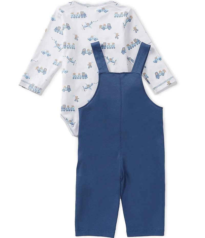 Kissy Kissy Baby Boys Pima Cotton Bears On The Go Overall & Printed Bodysuit Set