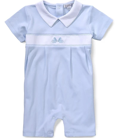 Kissy Kissy Baby Boys Pima Cotton Short Sleeve Springtime Bunny Fun Short Playsuit