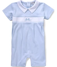 Kissy Kissy Baby Boys Pima Cotton Short Sleeve Springtime Bunny Fun Short Playsuit