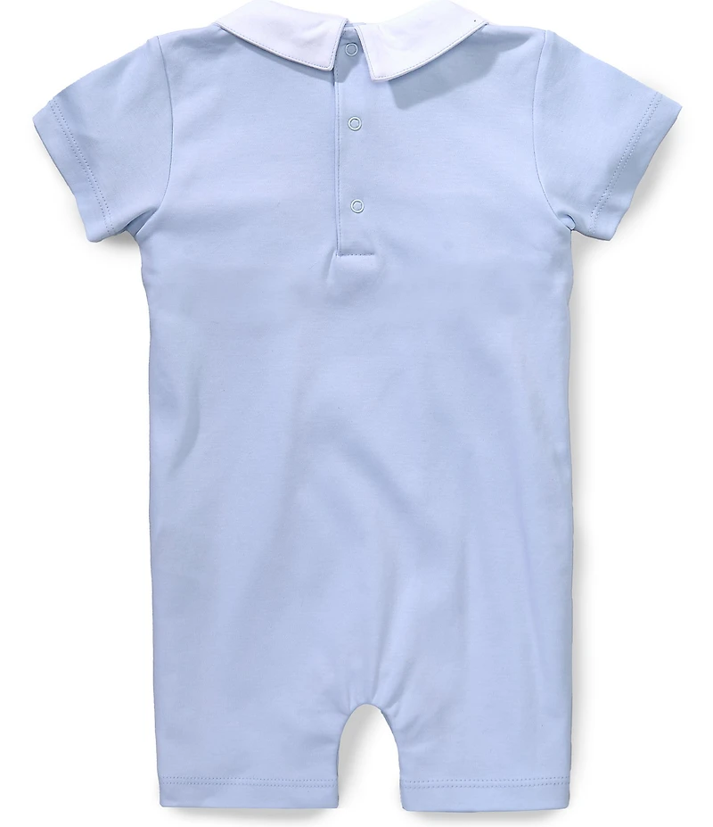 Kissy Kissy Baby Boys Pima Cotton Short Sleeve Springtime Bunny Fun Short Playsuit