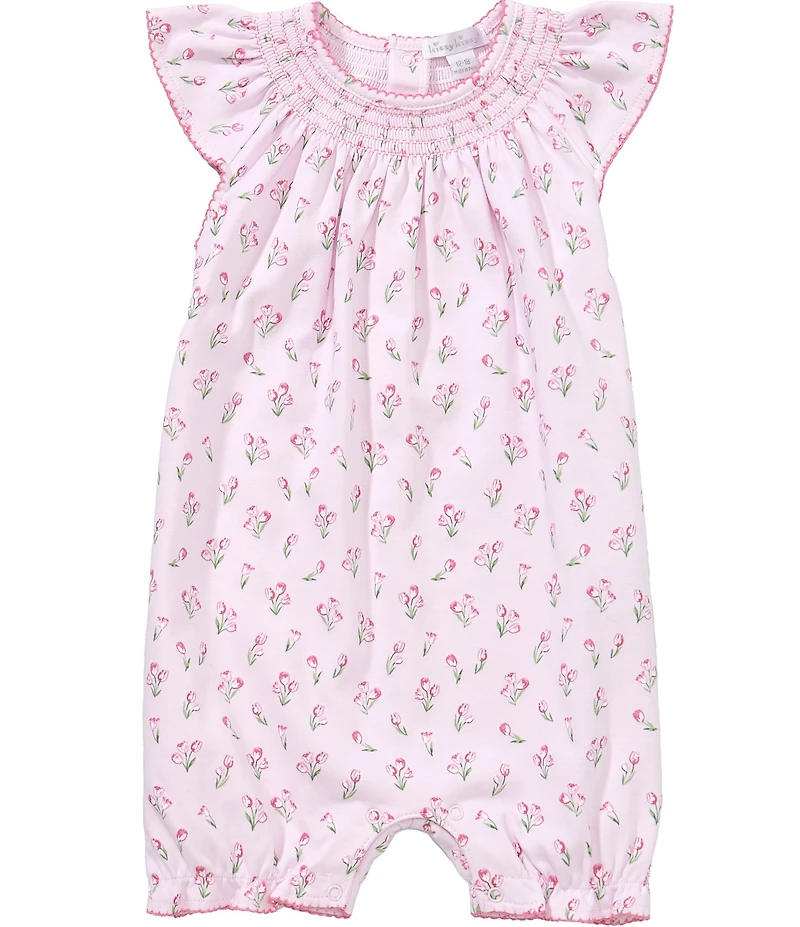 Kissy Kissy Baby Girls Pima Cotton Timeless Tulips Short Print Playsuit