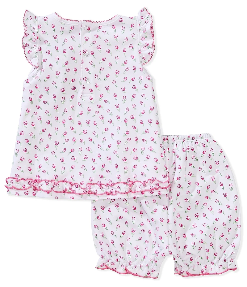 Kissy Kissy Baby Girls Flutter-Sleeve Tulip Blossoms Tunic Top & Matching Shorts Set
