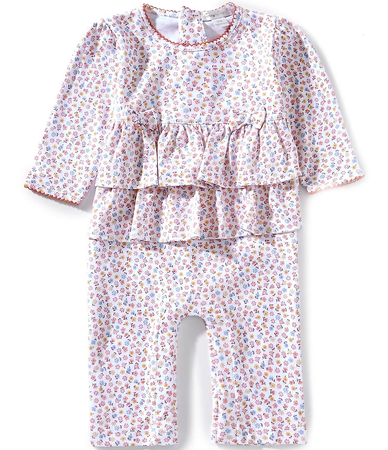 Kissy Kissy Baby Girls Long-Sleeve Patchwork Pumpkin Floral Playsuit