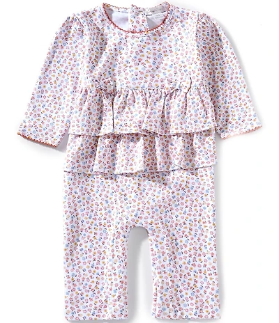 Kissy Kissy Baby Girls Long-Sleeve Patchwork Pumpkin Floral Playsuit