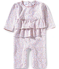 Kissy Kissy Baby Girls Long-Sleeve Patchwork Pumpkin Floral Playsuit