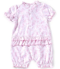 Kissy Kissy Baby Girls Puffed-Sleeve Old English Roses Romper