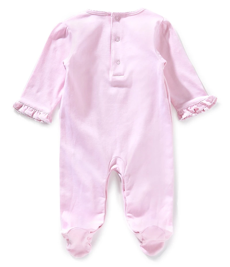 Kissy Kissy Baby Girls Long Sleeve Rosette-Detailed Footie