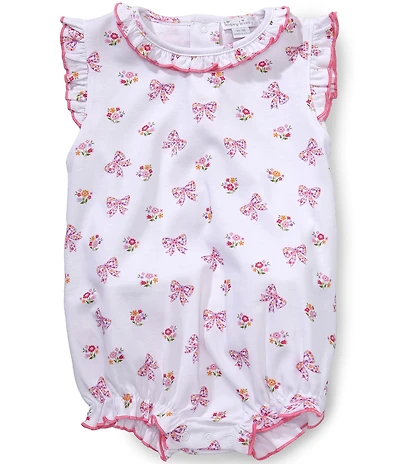 Kissy Kissy Baby Girls Pima Cotton Short Sleeve Blossoming Bows Print Bubble