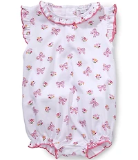Kissy Kissy Baby Girls Pima Cotton Short Sleeve Blossoming Bows Print Bubble
