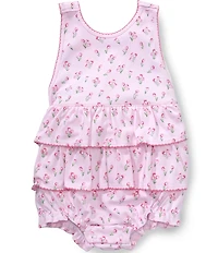 Kissy Kissy Baby Girls Pima Cotton Sleeveless Timeless Tulip Print Bubble
