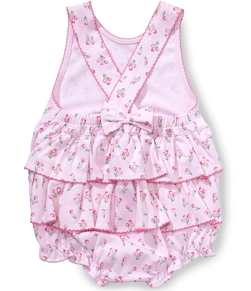 Kissy Kissy Baby Girls Pima Cotton Sleeveless Timeless Tulip Print Bubble