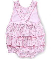 Kissy Kissy Baby Girls Pima Cotton Sleeveless Timeless Tulip Print Bubble