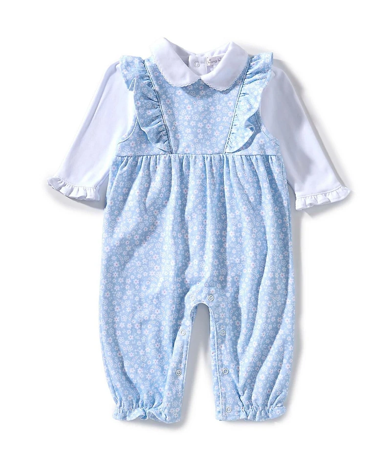 Kissy Kissy Baby Girls Sleeveless Fall Bloom Coverall & Long-Sleeve Bodysuit Set