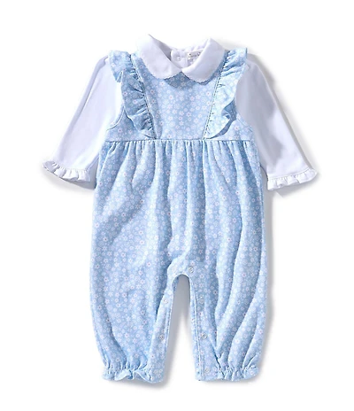 Kissy Kissy Baby Girls Sleeveless Fall Bloom Coverall & Long-Sleeve Bodysuit Set