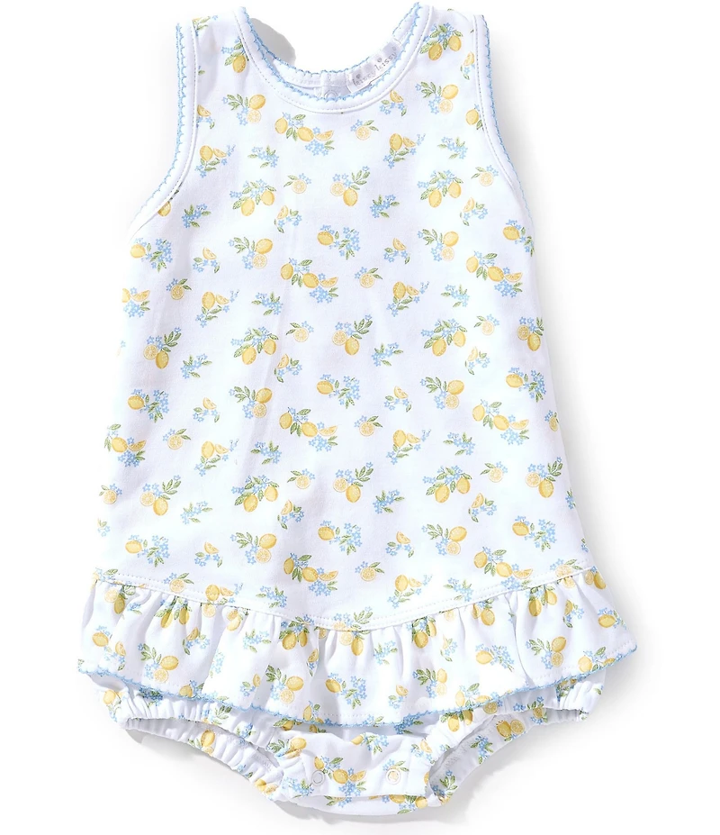 Kissy Kissy Baby Girls Sleeveless Lemon/Blossom-Printed Skirted Bodysuit