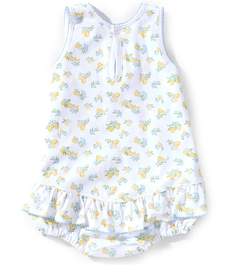 Kissy Kissy Baby Girls Sleeveless Lemon/Blossom-Printed Skirted Bodysuit