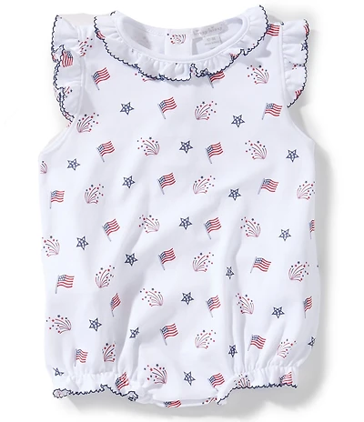 Kissy Kissy Baby Girls Star Spangled Americana Freedom Print Bubble