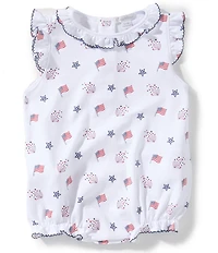 Kissy Kissy Baby Girls Star Spangled Americana Freedom Print Bubble