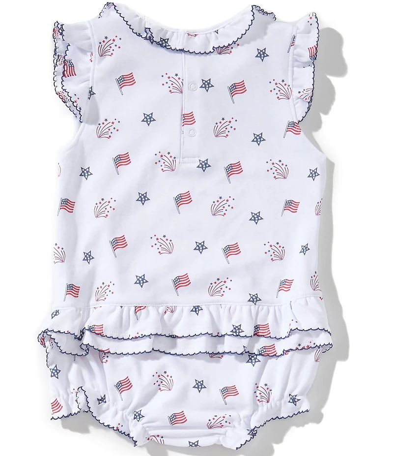 Kissy Kissy Baby Girls Star Spangled Americana Freedom Print Bubble