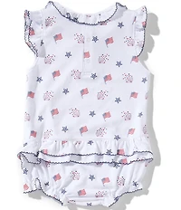 Kissy Kissy Baby Girls Star Spangled Americana Freedom Print Bubble