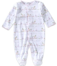 Kissy Kissy Baby Pima Cotton Long Sleeve Noah's Print Footed Coverall